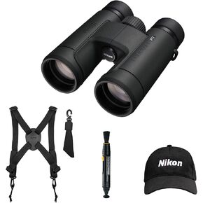 Nikon Prostaff P7 10x42 Binoculars with Hat and Accessory Bundle (4 Items)