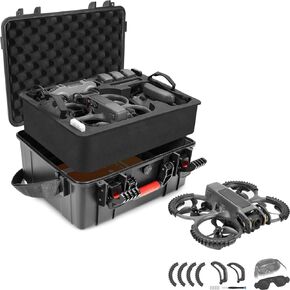 FPVtosky Avata 2 Dual Layer Waterpoof Hard Case + 3-IN-1 Avata 2 Safety Accessories Kit