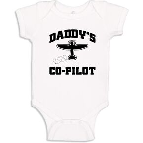 Daddy's Co-Pilot Funny Baby Bodysuit/Toddler T-Shirt for Daddy's Little Wingman
