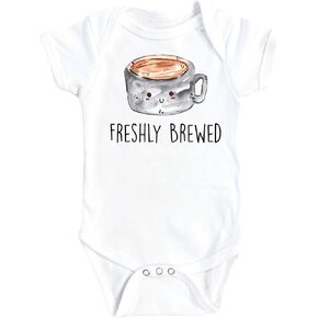 Coffee Brewed - Baby Boy Girl Clothes Infant Bodysuit Funny Cute Newborn