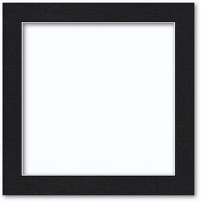 12x12 Matting for 10x10 Photograph or Artwork 4-Ply Bevel Cut Acid Free Matboard for Picture framing (Black)