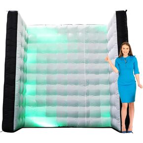 Golden New Inflatable Photo Booth Inflatable Photo Wall with Built-in Blower and LED Promotional Advertising for Wedding Events