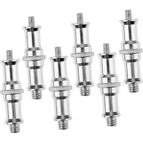 HOMSFOU 6pcs Spigot Screw Adapters to Threaded Flash Light Stand Connectors for Photography Durable Hot Shoe Adapter High Reliability and Fine Workmanship