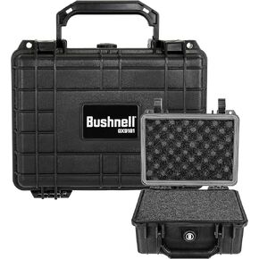 Bushnell 9 Inch Compact Waterproof Hard Camera Case For Binoculars, Optics, Equipment, Shock Proof, and TSA Ready (Black)