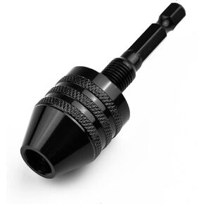 Keyless Drill Chuck 0.3-8mm Electric Drill Bits Collet Fixture Tools 1/4" Hex Shank Quick Change Converter Impact Driver Adapter Chuck(0.88mm)