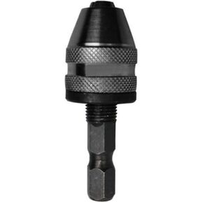 2pcs 0.5-3.6mm Keyless Drill Chuck Electric Drill Screwdriver Impact Driver Adapter Mini Collet 1/4'' Hex Shank Quick Change Adapter Chuck(Black)