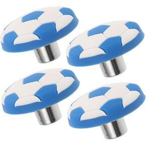 Round Soccer Cabinet Knobs Cartoon Silicone Handles for Drawer Pulls Easy Install