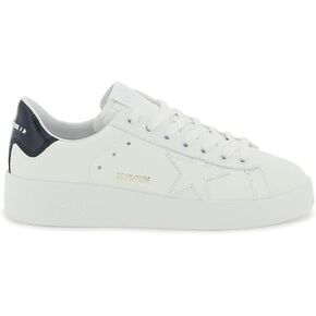 Golden Goose Women's Fashion Distressed Sneakers - Italian Leather Pure Star Shiny Trendy Shoes, White Sneakers