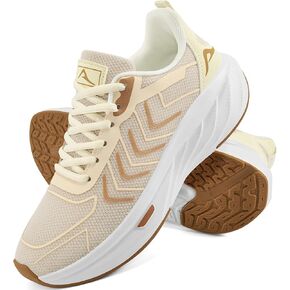 HARENCE Women's Fashion Walking Sneakers: Comfortable Breathable Non Slip Athletic Running Shoes for Gym Workout Cross Training Tennis