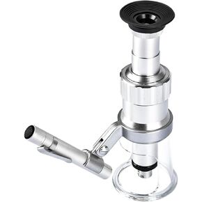 Handheld Digital Microscope, Scale Desktop Microscope, with Scale, LED Penlight, 20/40/60/100 Times Magnification, for Printing, Textile, Electronics, Identification and Other Industries