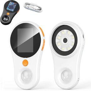 Appearancte Portable Handheld Magnifying Glass, Handheld Digital Microscope, Portable Digital Magnifying Glass 500x, Microscope with 8 LED Lights (White)