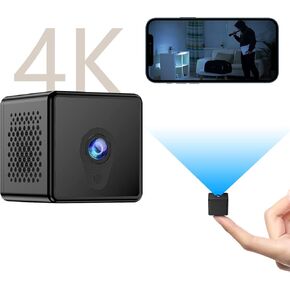 Mini Camera, 4K Ultra HD Wireless WiFi Small Camera Home Security Surveillance Cameras with Night Vision Motion Detection, Tiny Cameras for Indoor/Outdoor Using