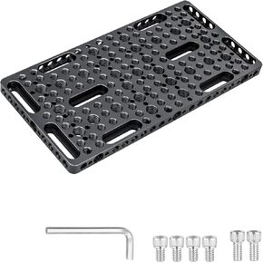 INNOREL CP10 Multi-Functional Cheese Plate with 1/4" & 3/8" Threads, Switching Mounting Plate with Built-in ARRI Locating Holes for Camera and Tripod