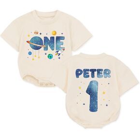 Custom 1St Trip Around The Sun Baby Boy Sweatshirt Romper, First Trip Around The Sun, First Trip Around