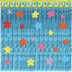 EPAKH 39 PCS Cartoon Sponge Decortations Party Party Complications تتضمن 24 قطعة ورقة ديكور 13 PCS BANNER HAPPY BANNER 2 قطعة خلفية الستار FOIL FOIL