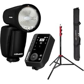 Profoto A10 Flash for Nikon, Bundle with Connect Pro Transmitter and Light Stand