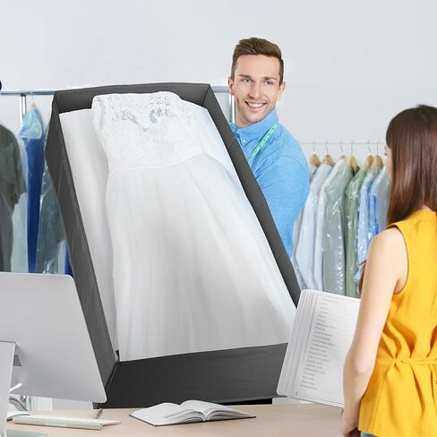 Berlune Wedding Dress Storage Box Kit Bridal Dress Preservation Box with 100 Sheets of Acid Free Tissue Paper and 1 Pair Microfiber Gloves for Storage Wedding Gown, 31 x 20 x 8 Inches(Large,Gray) in Kuwait