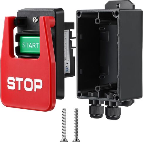 Dreyoo 120/230V Single Phase On/Off Switch, Efficient 120V 2HP Switch On Off, Safety Power Switches with Large Stop Sign Paddle Easy Contact for Fast Power for Table Saw, Woodworking Tools in Saudi Arabia
