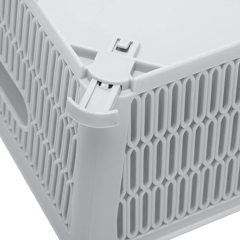 تبسيط 2PK شريحة كبيرة 2 مكدس IT حمل سلة | التخزين والتنظيم | فتح صناديق مع القدرة القابلة للتكديس | الحمام | الحرف | مخزن | غرفة اللعب | مكتب | أسود in Kuwait