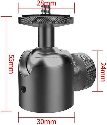 Ball Head Tripod Mount Adapter for 360° Rotation in Outdoor Settings, 0.25 in Interface in Saudi Arabia