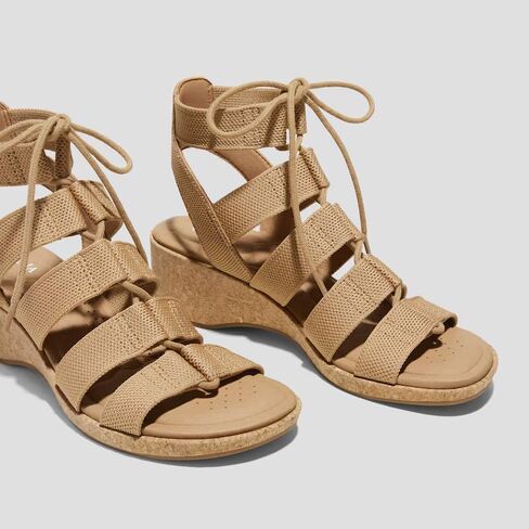 VIVAIA Heidi Round Toe Summer all-match Strap Wedge Sandals in Saudi Arabia