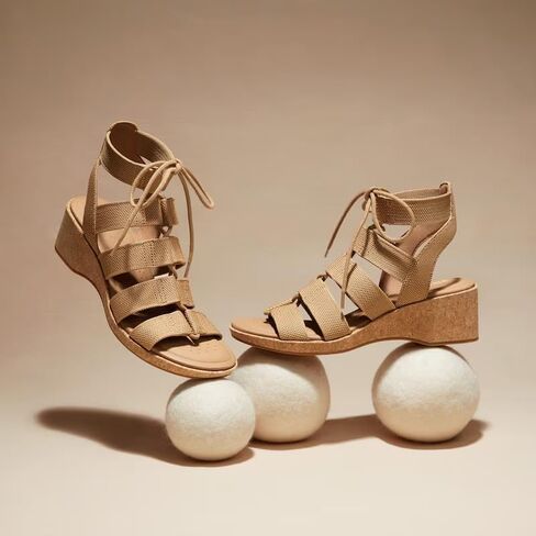 VIVAIA Heidi Round Toe Summer all-match Strap Wedge Sandals in Saudi Arabia