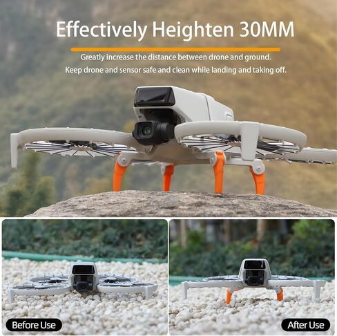 Landing Gear Leg for DJI Flip Camera Drone Accessories Foldable Height Extender Extensions Support Gimbal Bracket (Grey) in Saudi Arabia