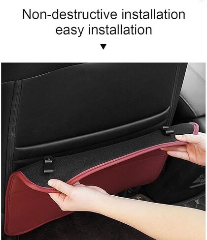 مخصص 2pcs حصير حصير السيارات الخلفية لمقعد Mitsubishi Outlander 2007-2012 ، واقي مقعد خلفي للسيارات مع حقيبة تخزين ، وملحقات للسيارات الداخلية ، C-Brown in Kuwait