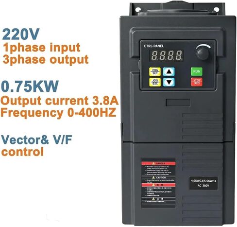 1.5/2.2KW 3KW 4KW 5.5KW 7.5KW Inverter Motor Speed Controller 220V 380V Variable Frequency Drive Converter(320-220V-4KW) in Kuwait