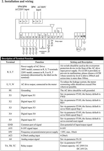 1.5/2.2KW 3KW 4KW 5.5KW 7.5KW Inverter Motor Speed Controller 220V 380V Variable Frequency Drive Converter(320-220V-4KW) in Kuwait