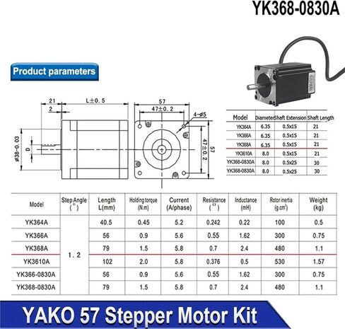 Stepper Motor Driver Kit 3 Phase YK368-0830A+YKD3505M Series for Computerized Numerical Control Router Engraving Milling Machine CO2 Laser Cutting in Saudi Arabia