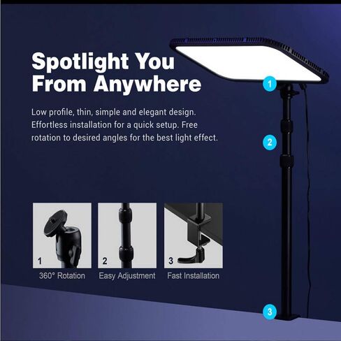 طقم Godox LED Light ES45 للرياضات الإلكترونية 2800K-6500K قضيب تصاعد مع التطبيق ووحدة التحكم عن بُعد لـ YouTube Game Live Photography Studio Lighting in Saudi Arabia
