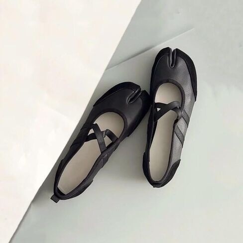 Tabi Shoes Split Toe Leather Mary Janes Flats with Laces for Women Girls Ballet Summer Sandals Non Slip Lightweight Round Toe Wide Width Casual Cute Y2K Kawaii Pumps Spring Fall Outdoors in Saudi Arabia