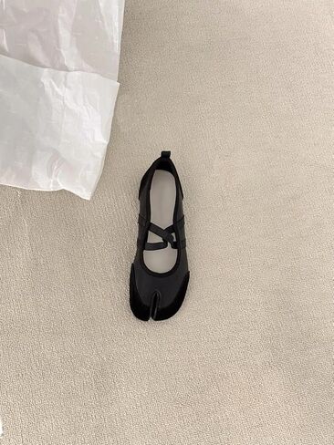 Tabi Shoes Split Toe Leather Mary Janes Flats with Laces for Women Girls Ballet Summer Sandals Non Slip Lightweight Round Toe Wide Width Casual Cute Y2K Kawaii Pumps Spring Fall Outdoors in Saudi Arabia