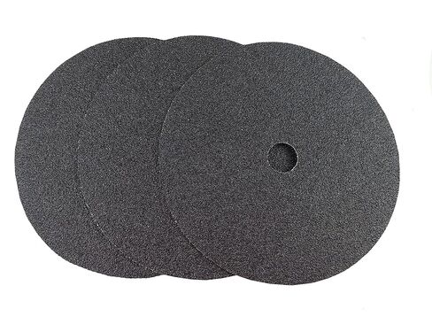 Premium 7 Inch Heavy Duty Cloth Sanding Discs - 7/8" Hole Bolt On Attachment Black Silicon Carbide - for Stone, Metal, Auto Body Repair, Paint, and Plastics (100 Pack, 120 Grit) in Saudi Arabia