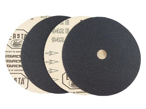 Premium 7 Inch Heavy Duty Cloth Sanding Discs - 7/8" Hole Bolt On Attachment Black Silicon Carbide - for Stone, Metal, Auto Body Repair, Paint, and Plastics (100 Pack, 120 Grit) in Saudi Arabia