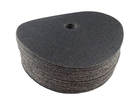 Premium 7 Inch Heavy Duty Cloth Sanding Discs - 7/8" Hole Bolt On Attachment Black Silicon Carbide - for Stone, Metal, Auto Body Repair, Paint, and Plastics (100 Pack, 120 Grit) in Saudi Arabia