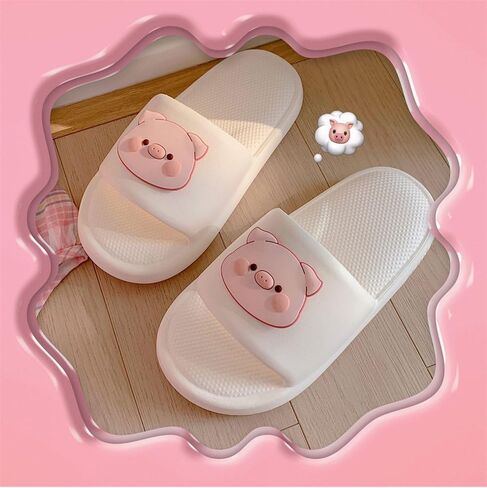 Cute Pig Slides for Women Kawaii Cloud Slippers Slippers Summer House Slippers for Indoor Outdoor Summer Sandals in Saudi Arabia