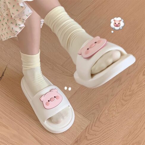 Cute Pig Slides for Women Kawaii Cloud Slippers Slippers Summer House Slippers for Indoor Outdoor Summer Sandals in Saudi Arabia