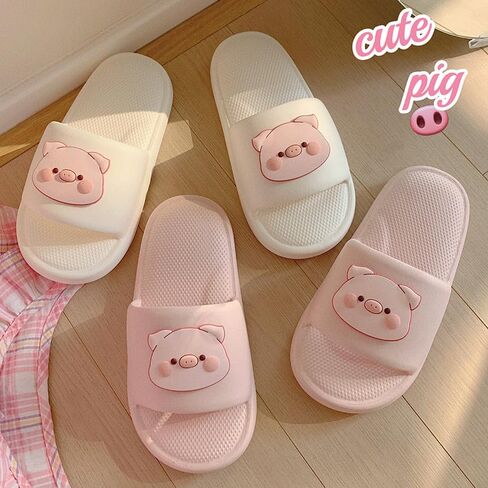 Cute Pig Slides for Women Kawaii Cloud Slippers Slippers Summer House Slippers for Indoor Outdoor Summer Sandals in Saudi Arabia