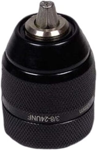 Keyless Drill Chuck Converter 0.8-13mm Self-Tighten Drill Chuck 3/8"- 24UNF Thread Quick Change Adapter Hand Drill Chuck Chuck(13mm (Range 2-13mm)) in Saudi Arabia