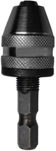 2pcs 0.5-3.6mm Keyless Drill Chuck Electric Drill Screwdriver Impact Driver Adapter Mini Collet 1/4'' Hex Shank Quick Change Adapter Chuck(Black) in Saudi Arabia