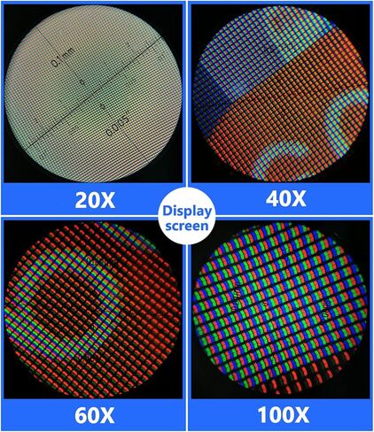 Handheld Digital Microscope, Scale Desktop Microscope, with Scale, LED Penlight, 20/40/60/100 Times Magnification, for Printing, Textile, Electronics, Identification and Other Industries in Saudi Arabia