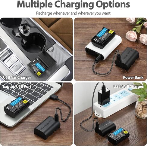 Enegon LP-E6 USB C Battery Charging Brateghing 2000mAh (2 pack) مع 2 في 1 كابل USB-C لشحن Canon EOS R5 ، R6 ، R7 ، 5D II/III/IV 6D ، 6D II ، 7D ، 7D II ، 60D ، 70D ، 80D ، 90D DIGITAL CAMERA in Saudi Arabia