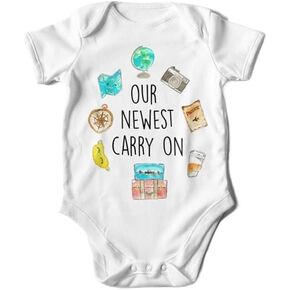 Travel Carry On - Baby Boy Girl Clothes Infant Bodysuit Funny Cute Newborn 1B