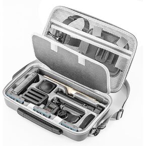 Carrying Case for Insta360 X5, Large Capacity Storage Travel Bag Protective Case Organizer for Insta 360 X5 X4 Accessories, for Charging Hub, Bullet Time Handle, Selfie Stick, with Shoulder Strap