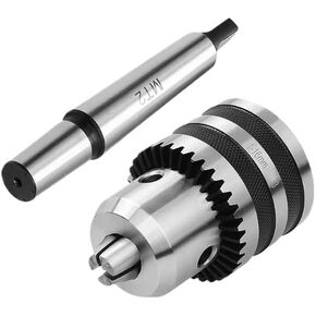 1Set MTA1 MT2 MT3 MT4 B10 B12 B16 B18 0.6-6/1-10/1-13/3-16 Morse Tapper Shank Drill Chuck Arbor Lathe CNC Drill Machine Wood Tool(MTA2-B10(0.6-6mm))