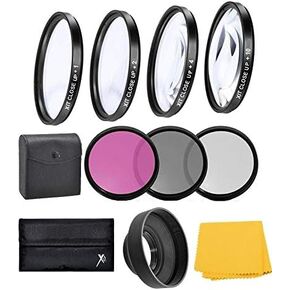 58mm Macro Close-up & Filter Kit for Canon PowerShot SX70 SX60 SX50 SX40 SX540 SX530 SX520 HS, SX30 SX20 SX10 is