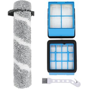 RebirthCare 3930F مرشح لفائف الفرشاة البديل لـ Bissell Crosswave Edge 3930F/3933/V2/3999Z PLECTLER WET & DRY ، 1 لفات 2 مرشحات 1 فرشاة تنظيف