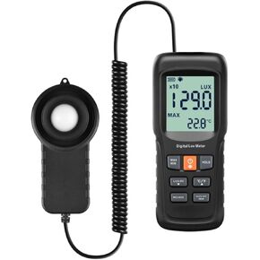 Digital Illuminance Light Meter Tester, Photometer Digital Luxometer Professional LED Lux Meter For Photography Grow Plants LED Photometer Lighting Intensity for set design, factory, office or home us